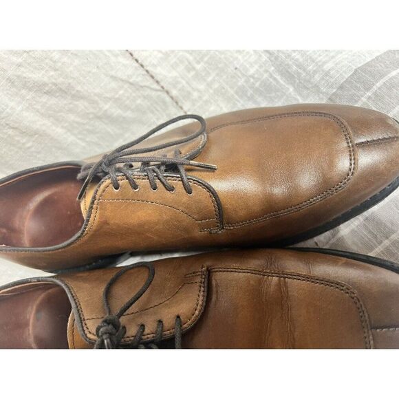 Allen Edmonds Delray Split Toe dress shoes tan walnut brown 7.5 - Picture 4 of 11